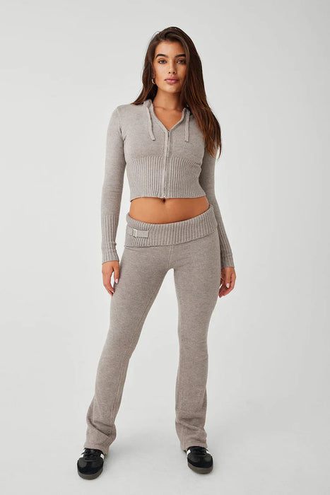 Hoodie And Low Rise Pants Outfit