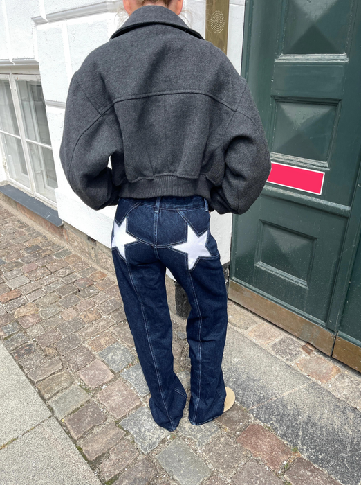 Star Jeans With White Stars