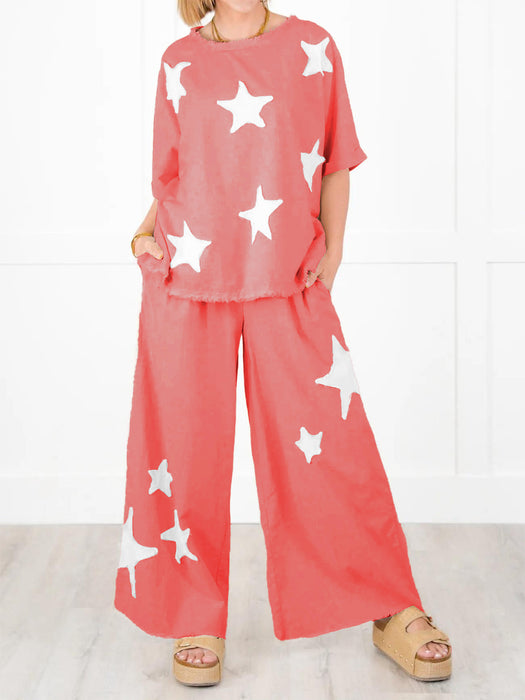 Star Printed Lounge Set