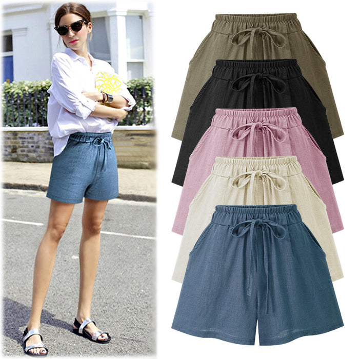 Women Casual Short Solid Pants