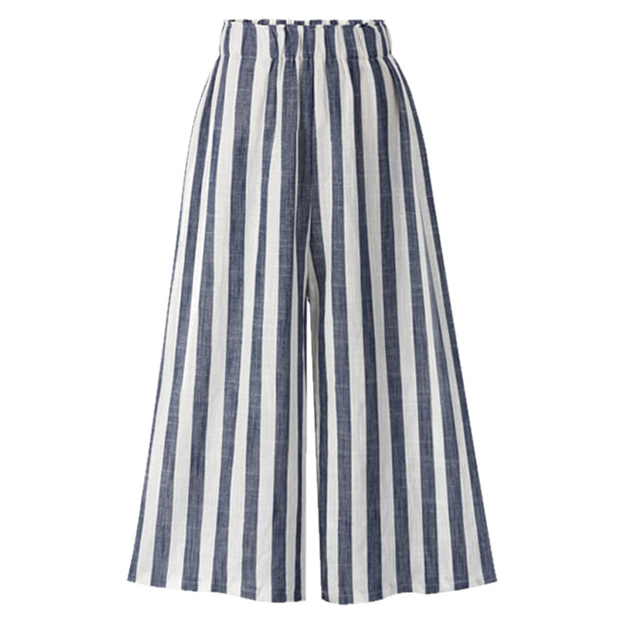 Thin Loose Striped Pants High Waisted Style